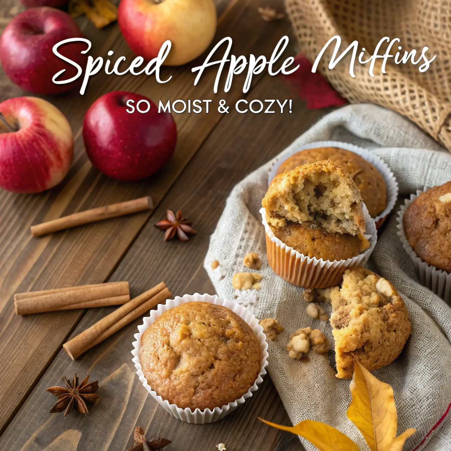 Spiced Apple Muffins (So Moist & Cozy!) 🍎✨